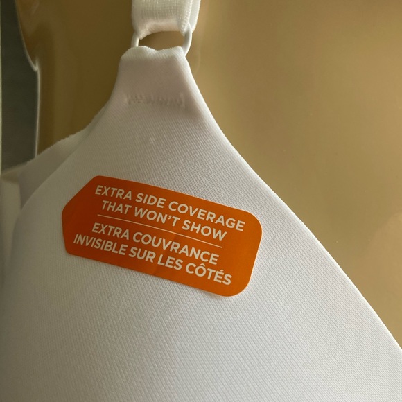 40C warner’s white contour side coverage basic bra NWOT *minor stain - Picture 10 of 15